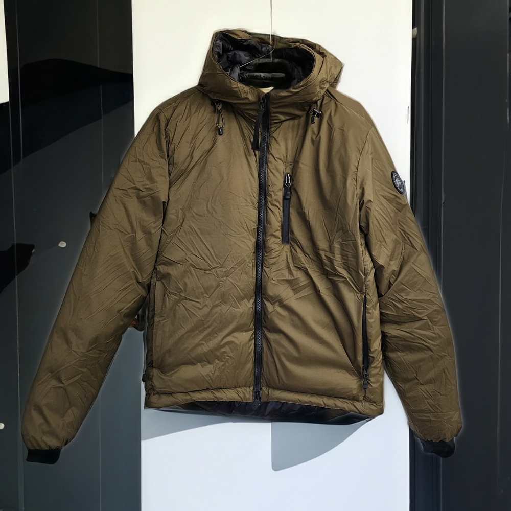 Canada Goose Green Puffer Jacket with Hood
